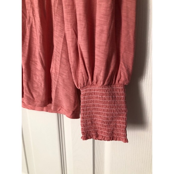 Nation LTD Sz Sm Sandrine Boheme Pink Puff Sleeve Top Blouse Cottage Boho - Picture 5 of 8